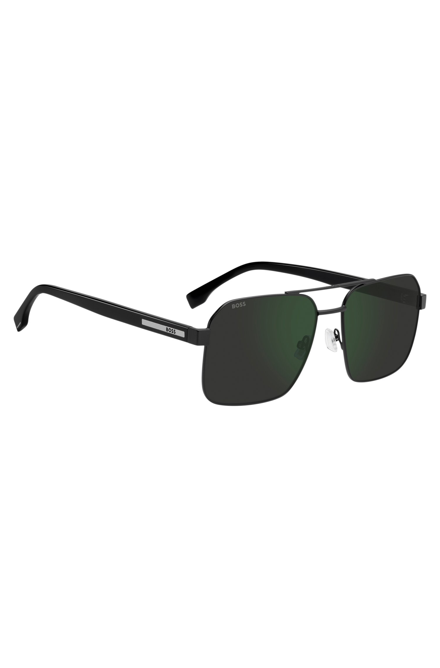 Boss Double-bridge sunglasses in matte-black steel and acetate manschettknappar & slipsnålar herr – bild 3