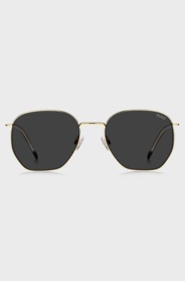Prescription-ready sunglasses in stainless steel, Gold tone