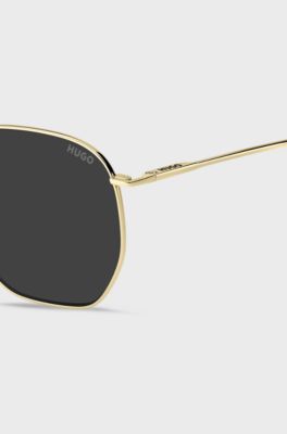 Prescription-ready sunglasses in stainless steel, Gold tone