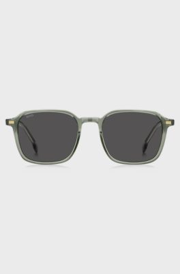 Versatile acetate sunglasses with grey lenses, Olive