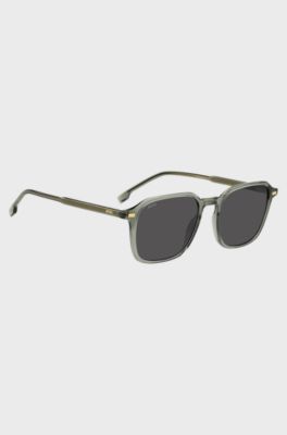 Versatile acetate sunglasses with grey lenses, Olive