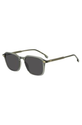 Versatile acetate sunglasses with grey lenses, Olive