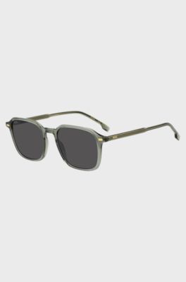 Versatile acetate sunglasses with grey lenses, Olive