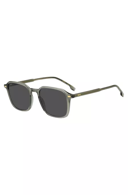 Versatile acetate sunglasses with grey lenses