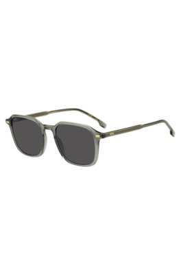 Versatile acetate sunglasses with grey lenses