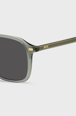 Versatile acetate sunglasses with grey lenses, Olive