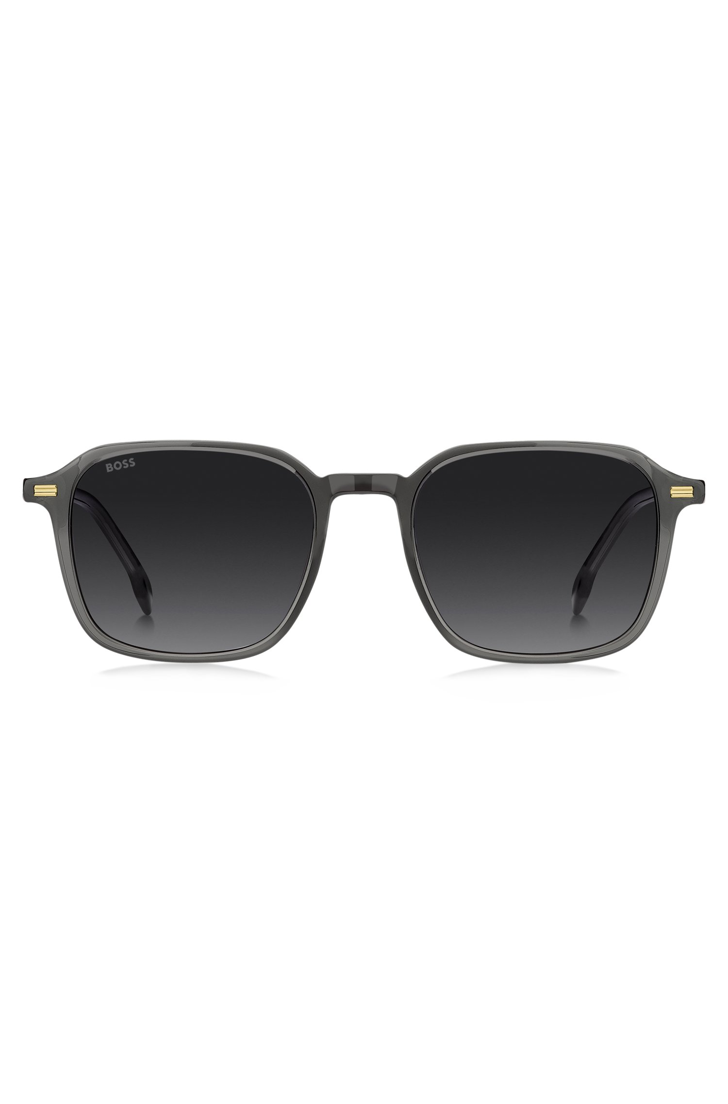 Boss Sunglasses in dark-grey acetate with gold-tone logos solglasögon herr – bild 2