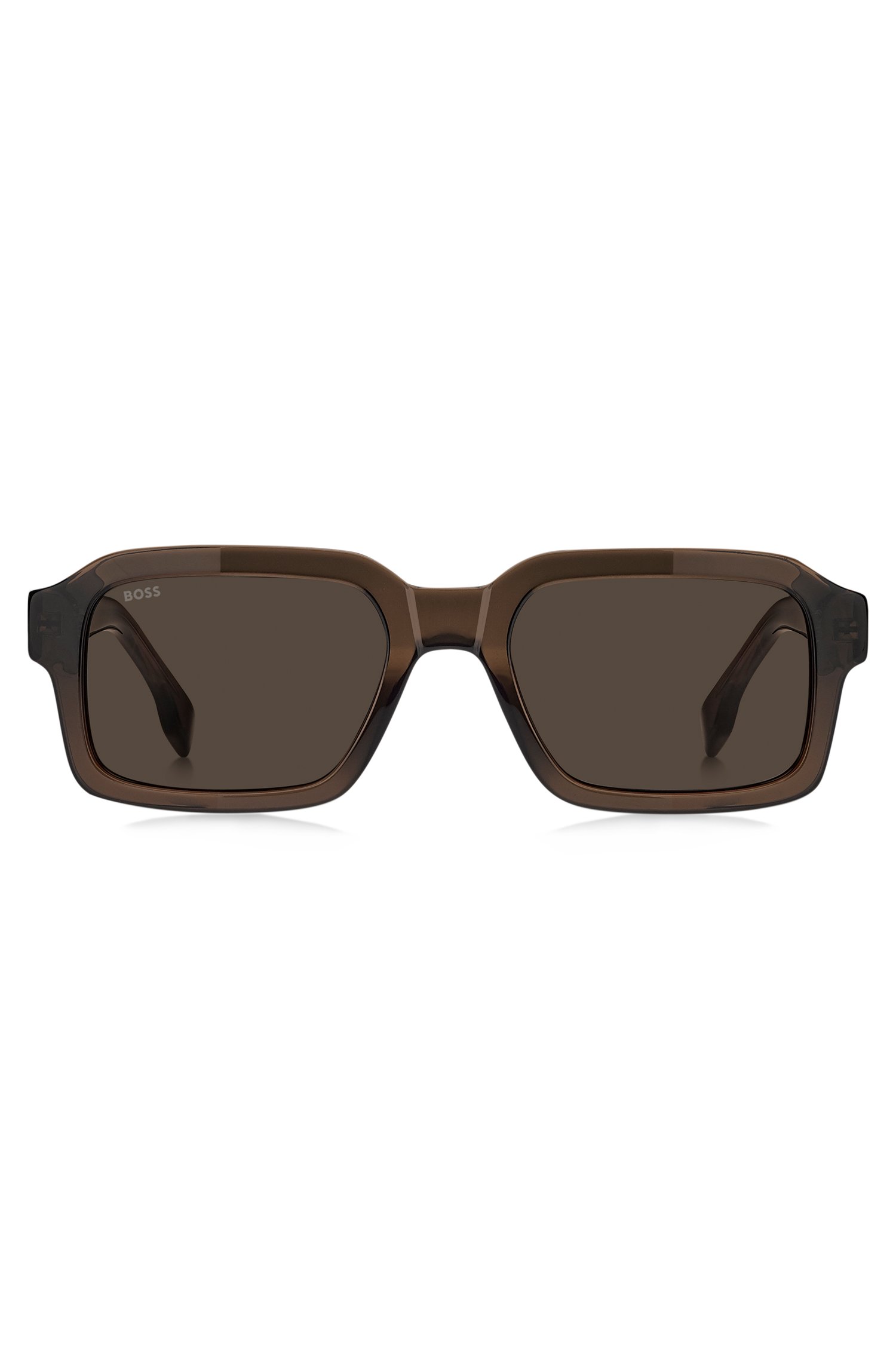 Boss Brown-acetate sunglasses with silver-tone logo insert manschettknappar & slipsnålar herr – bild 2