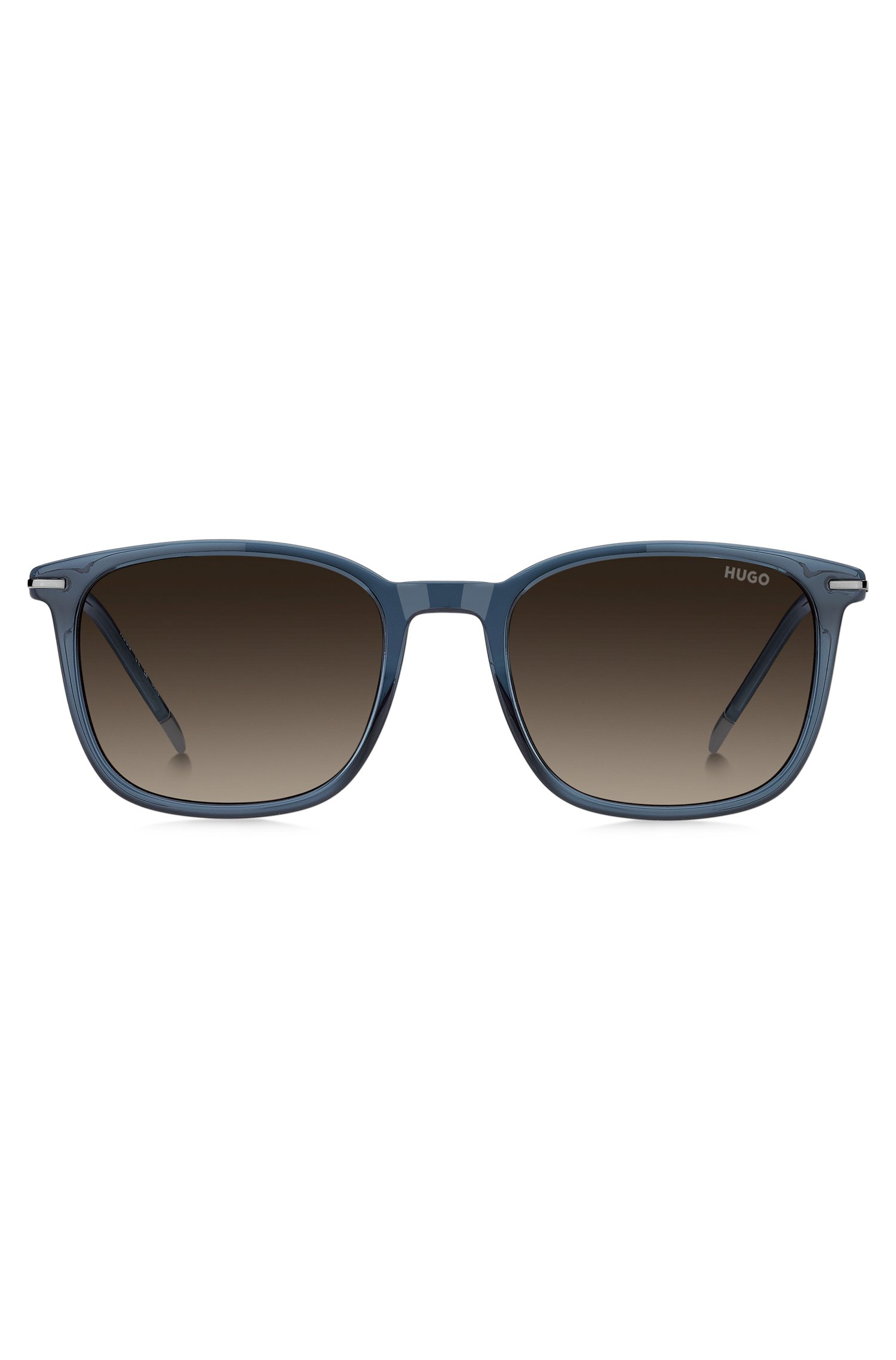 Hugo Transparent-blue-acetate sunglasses with stainless-steel temples manschettknappar & slipsnålar herr – bild 2