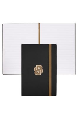 Black A5 notebook with Double B monogram, Black