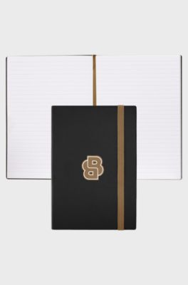 Black A5 notebook with Double B monogram, Black