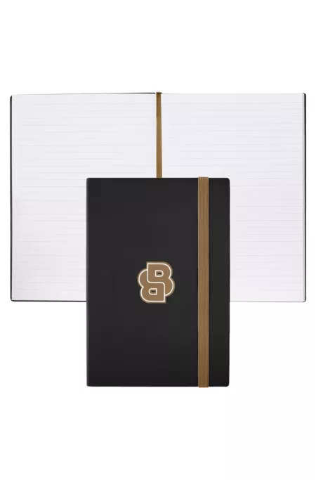 Black A5 notebook with Double B monogram