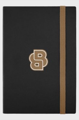 Black A5 notebook with Double B monogram, Black
