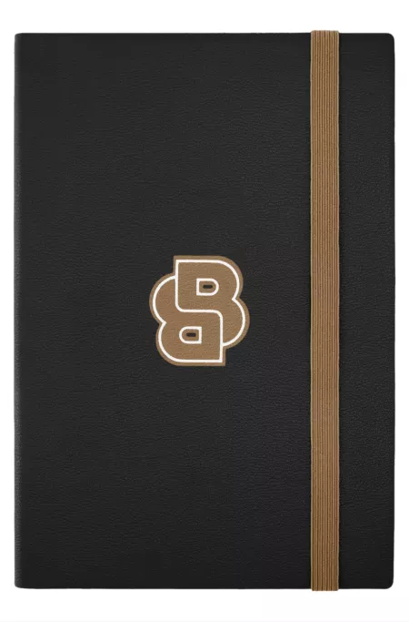 Black A5 notebook with Double B monogram