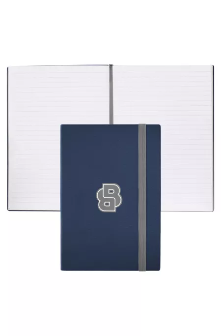 Navy A5 notebook with Double B monogram