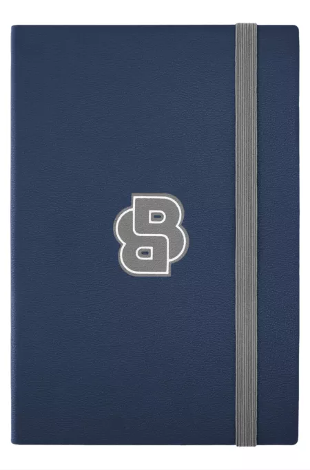 Navy A5 notebook with Double B monogram