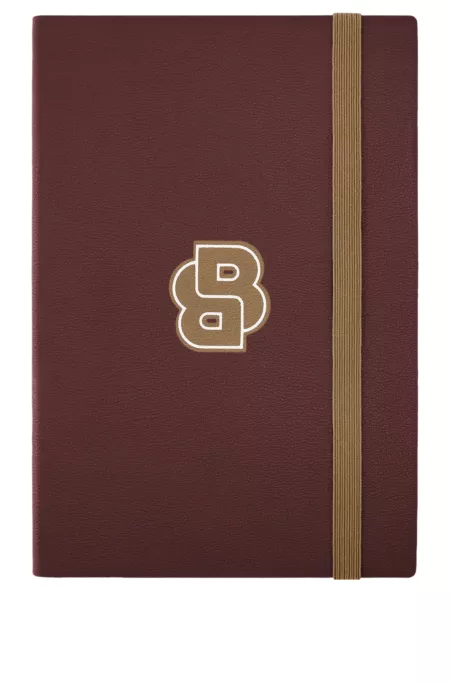 Burgundy A5 notebook with Double B monogram