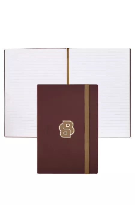 Burgundy A5 notebook with Double B monogram