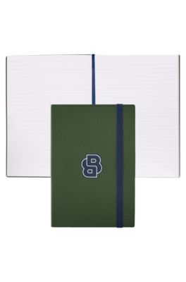 Green A5 notebook with Double B monogram, Dark Green