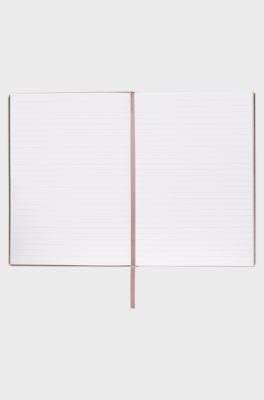 Pinkfarbenes DIN-A5-Notizbuch mit floralem Print, Pink