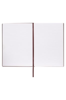 Boss Burgundy check-print A5 notebook with gold-tone logo övrigt herr – bild 3
