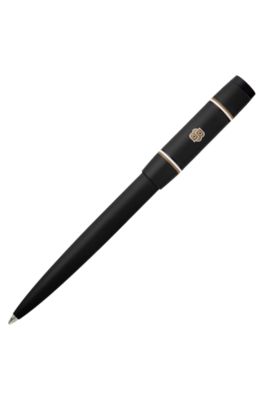 Matte-black ballpoint pen with Double B monogram, Black