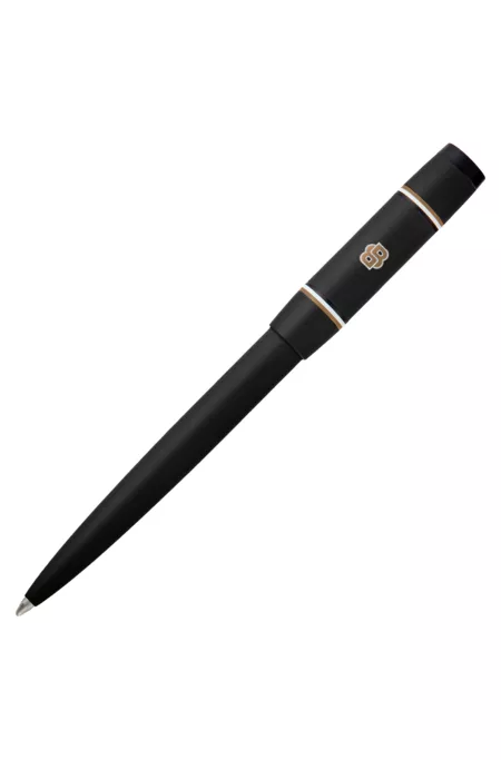 Stylo à bille noir mat avec monogramme Double B