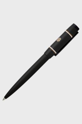 Matte-black ballpoint pen with Double B monogram, Black
