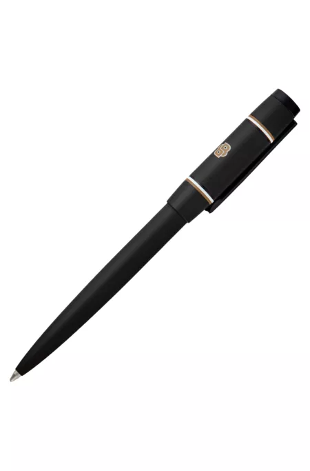 Stylo à bille noir mat avec monogramme Double B