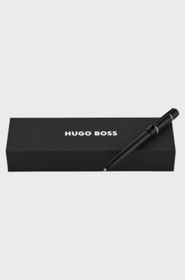 Matte-black ballpoint pen with Double B monogram, Black