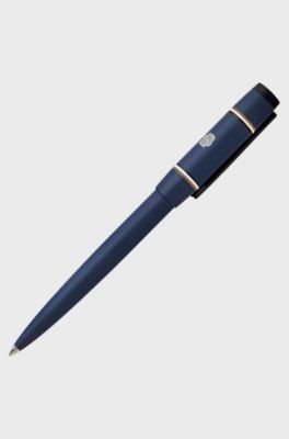 Marineblauer Kugelschreiber mit Double-B-Monogramm, Dunkelblau