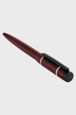 Burgundy ballpoint pen with Double B monogram, Dark Red