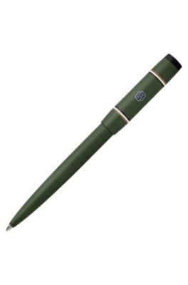 Green ballpoint pen with Double B monogram, Dark Green