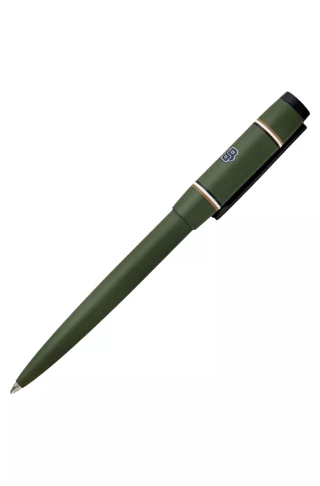 Green ballpoint pen with Double B monogram