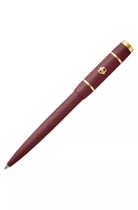 Burgundy ballpoint pen with Double B monogram