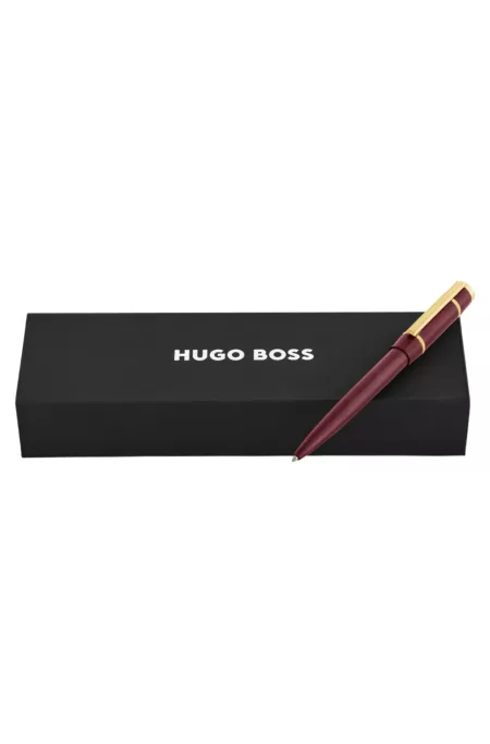 Burgundy ballpoint pen with Double B monogram
