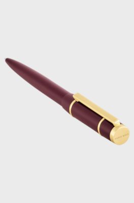 Burgundy ballpoint pen with Double B monogram, Dark Red