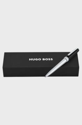 Black-lacquered and chrome-plated ballpoint pen in brass, Black