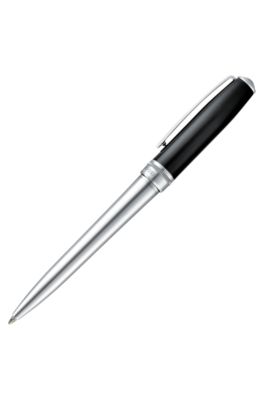 Black lacquer ballpoint pen with chrome plating, Black