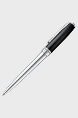 Black-lacquered and chrome-plated ballpoint pen in brass, Black
