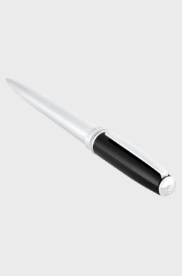 Black-lacquered and chrome-plated ballpoint pen in brass, Black