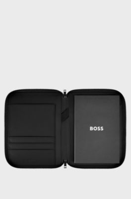 Black A5 conference folder with Double B patch, Black