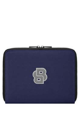 Varsity-inspired folder with oversized logo patch, Blue