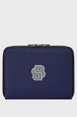 Varsity-inspired folder with oversized logo patch, Blue