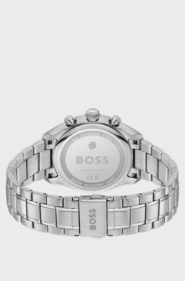 Grand Prix orologio in acciaio inox con quadrante bianco-argento, Color argento
