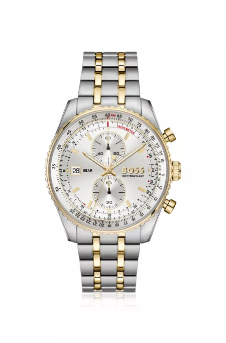 Skytraveller Pro montre bicolore avec verre saphir