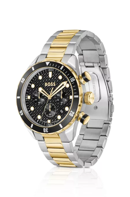 BOSS Chronomatix montre à deux tons à cadran texturé monogrammé