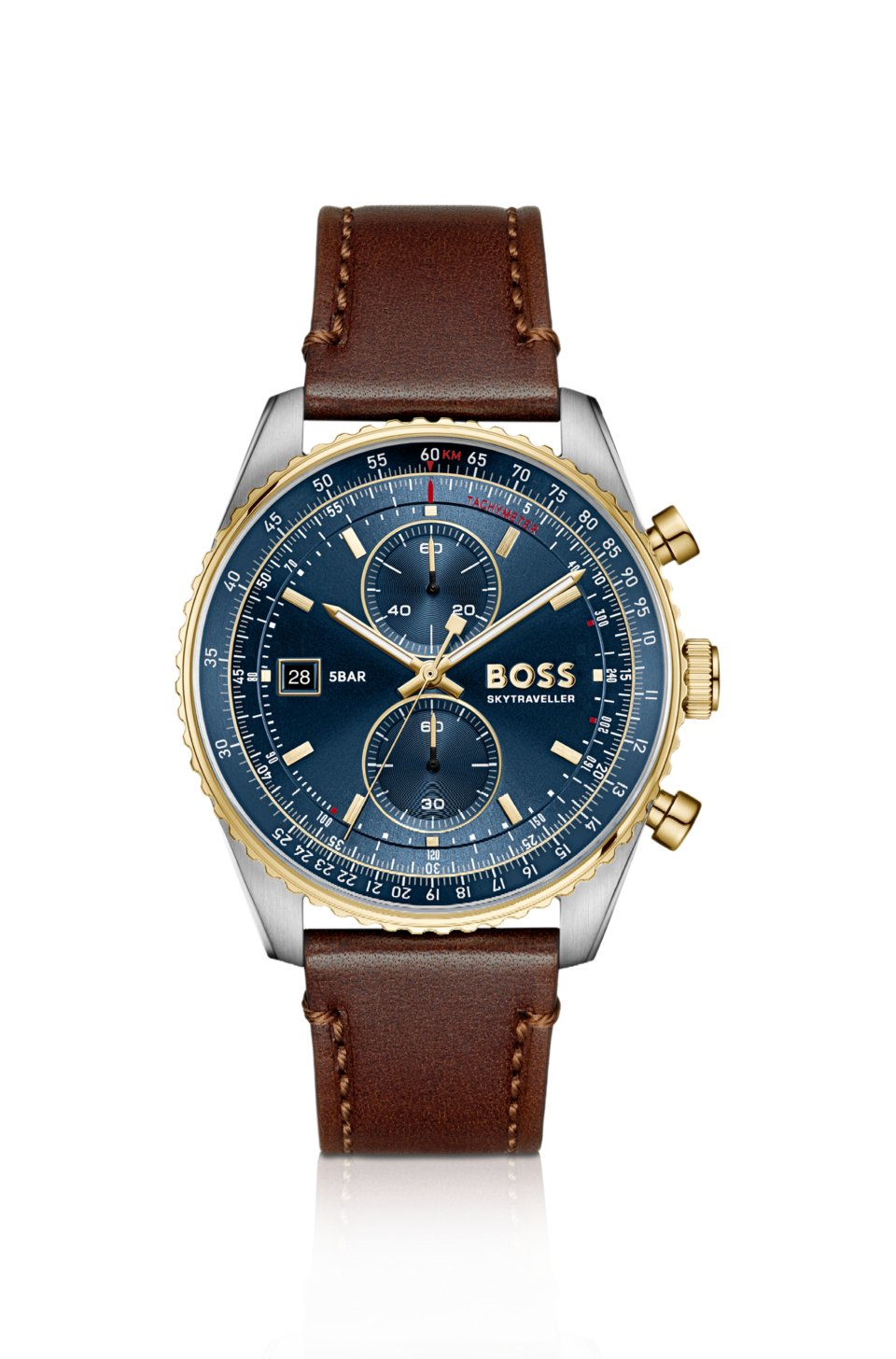 Skytraveller Pro blue-dial watch with sapphire crystal