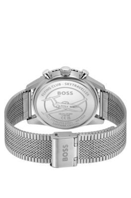 BOSS - Skytraveller Pro green-dial watch with sapphire crystal