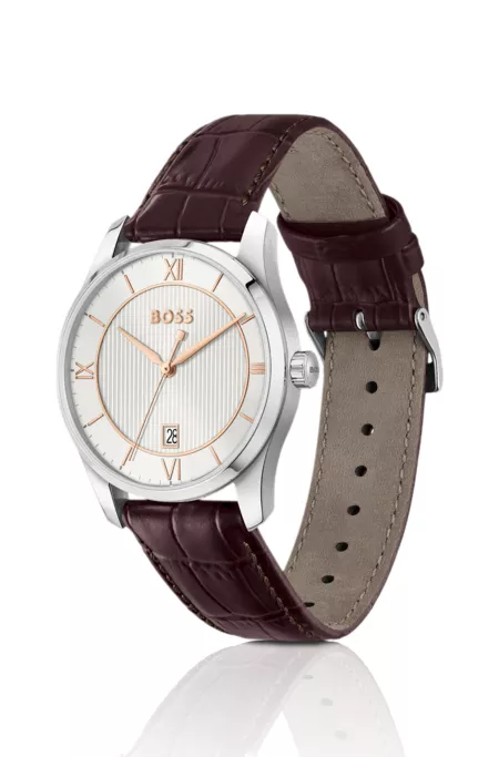 Principle Prestige watch with silver-white textured dial